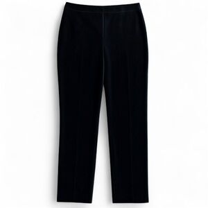 NWT Talbots Black Velveteen Slim Ankle Pants Classic Fit Holiday Work Size 10